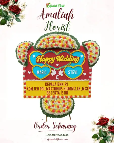 Papan Bunga Pernikahan Sei Jang